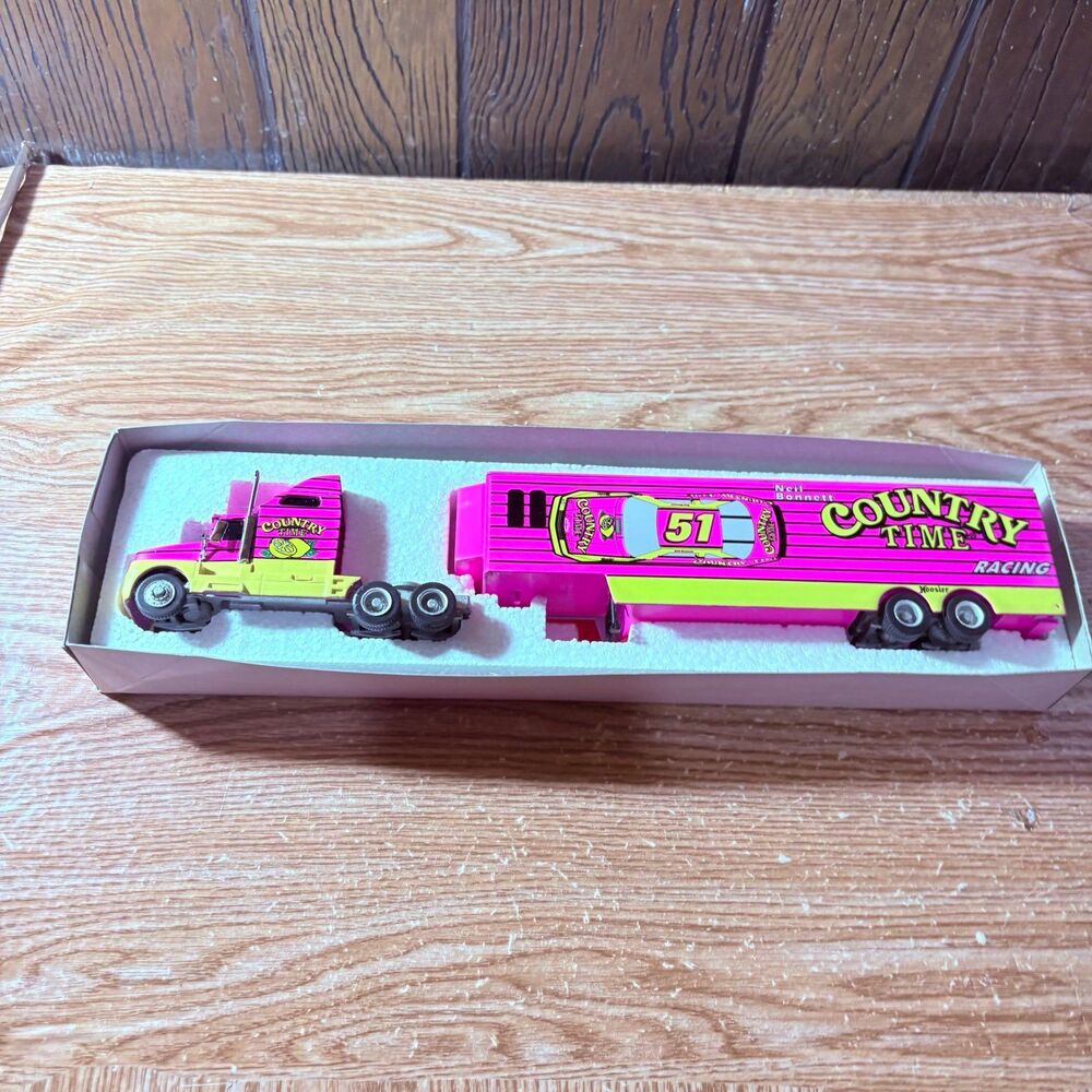 Neil Bonnett 1/64 Action Platinum #51 Country Time Race Car Transporter Rcca